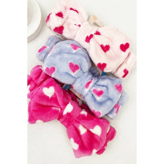 Heart Print Shower Headband | Multiple Colors