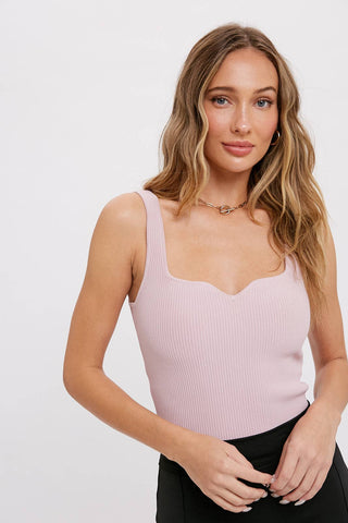 Essential Ribbed Tank - Black